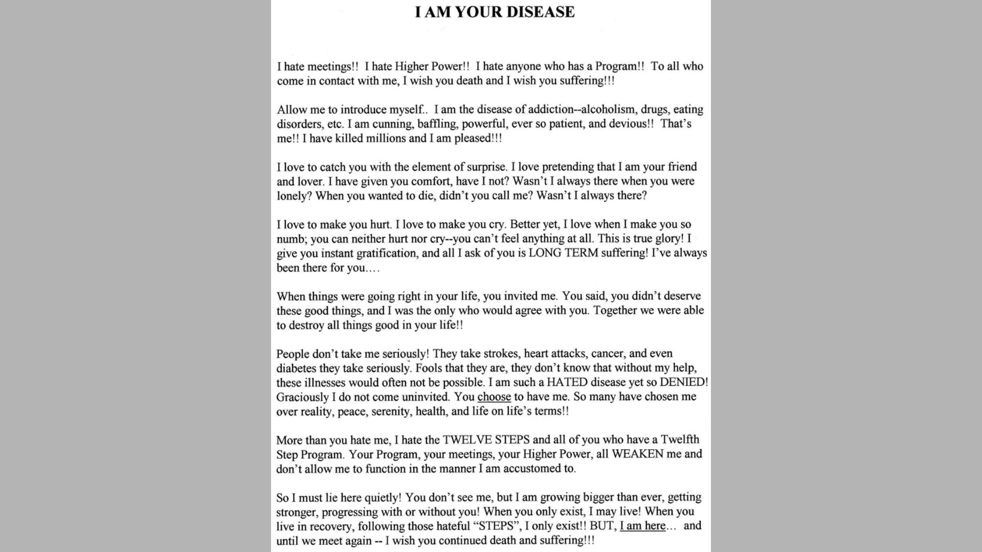Abstract image with the text "I am your release" in a calming font, conveying a sense of freedom and relief.