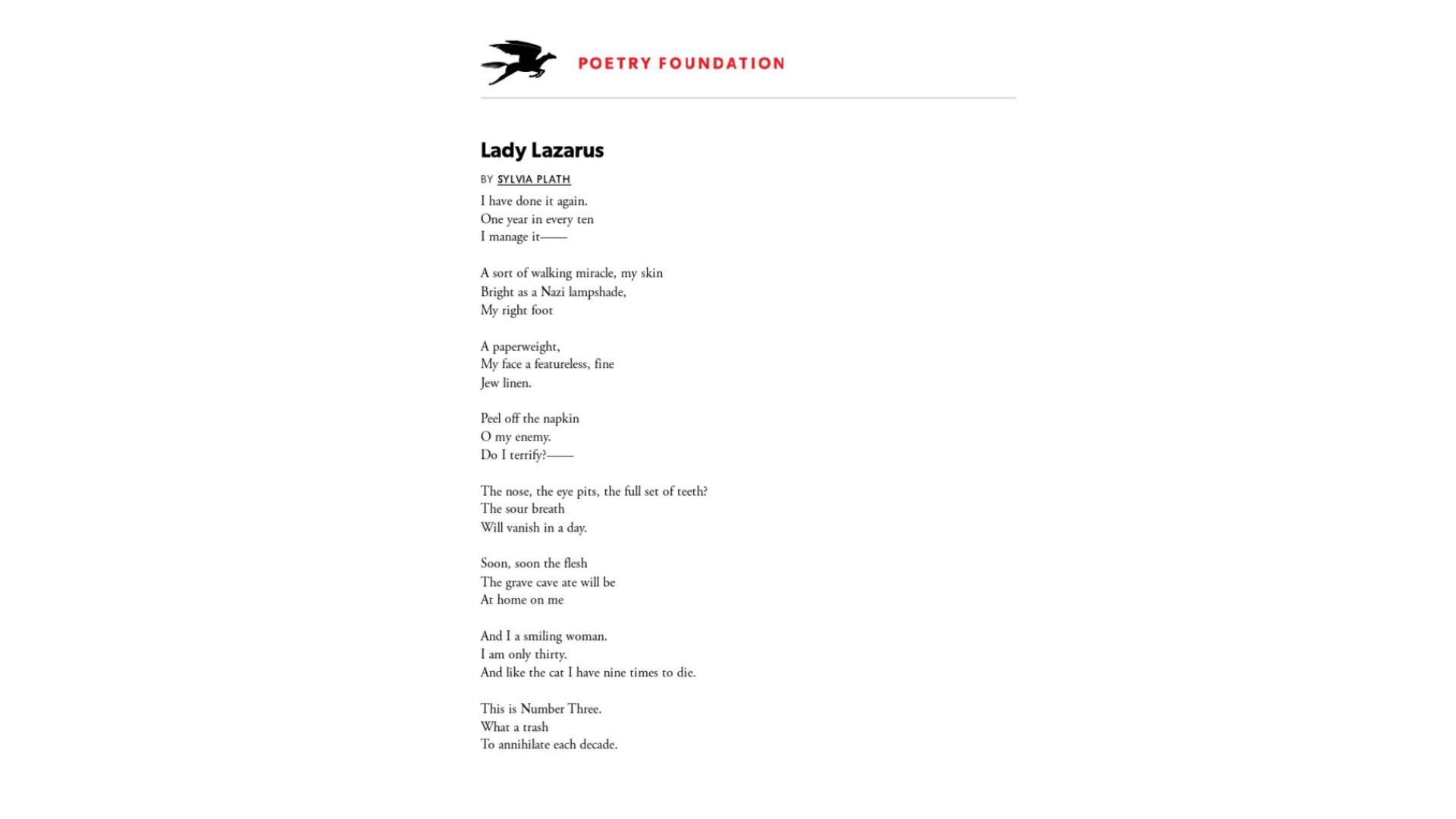 Lady Lazarus