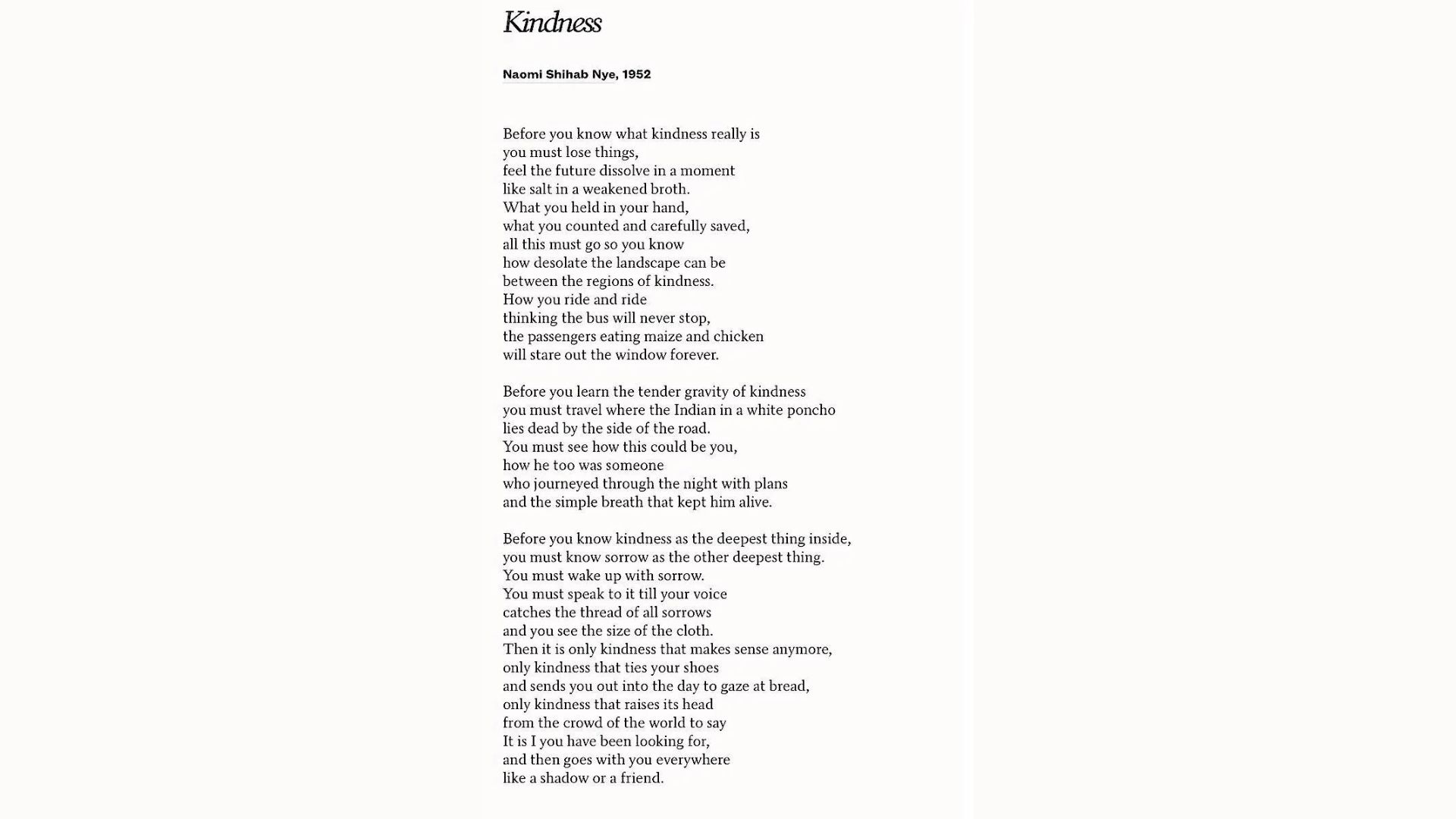 Kindness