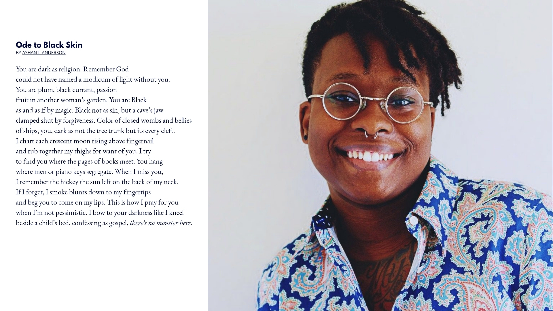 Ode to Black Skin