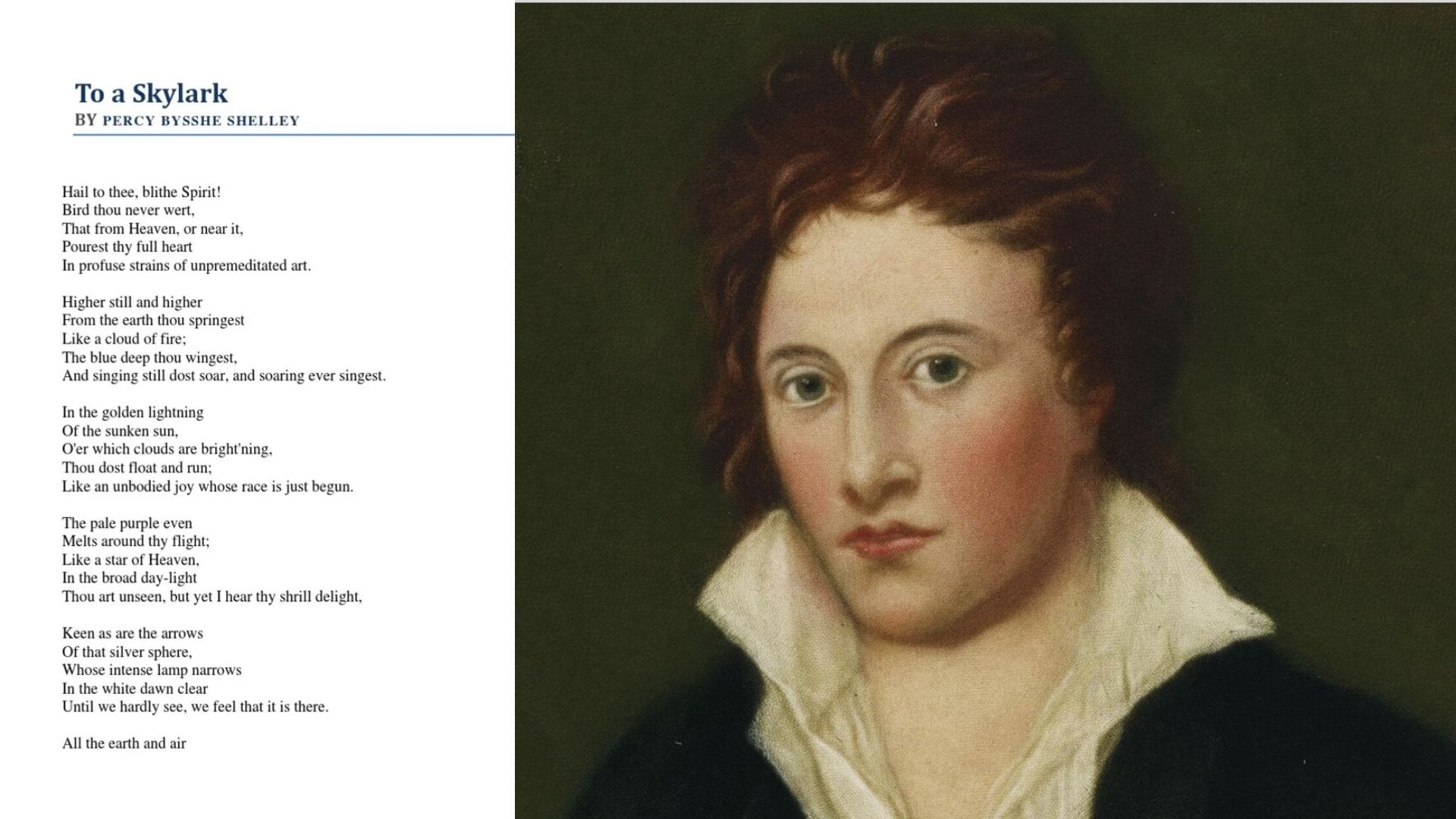 Portrait of William Shakespeare, renowned English playwright and poet.