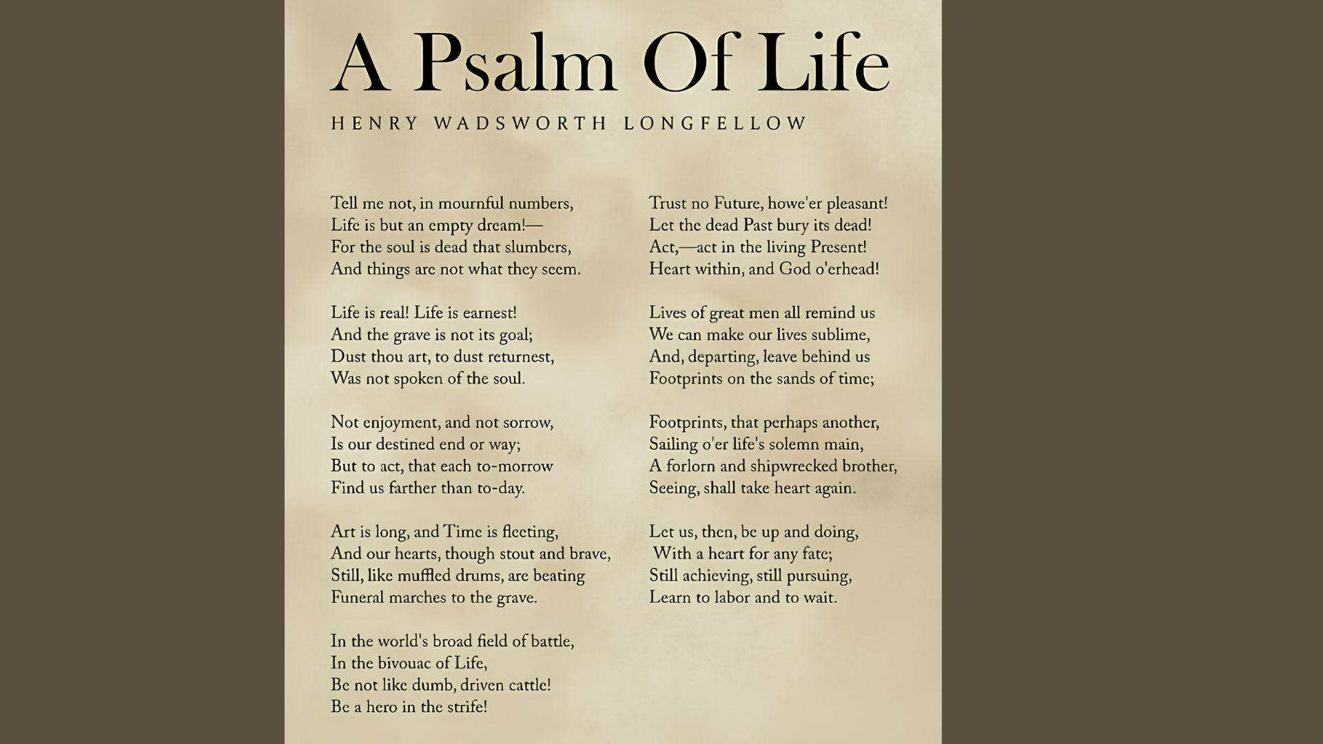 “A Psalm of Life” by Henry Wadsworth Longfellow is one of the Best Graduation Poems
