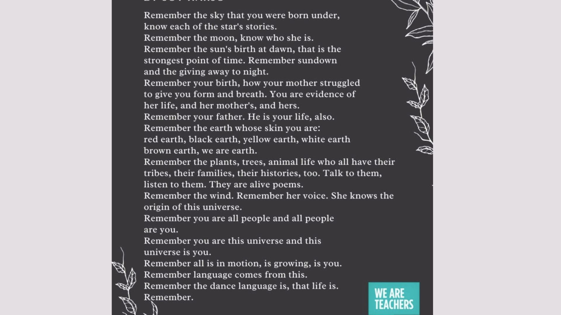 “A Blessing” by Luci Tapahonso is one of the Best Graduation Poems