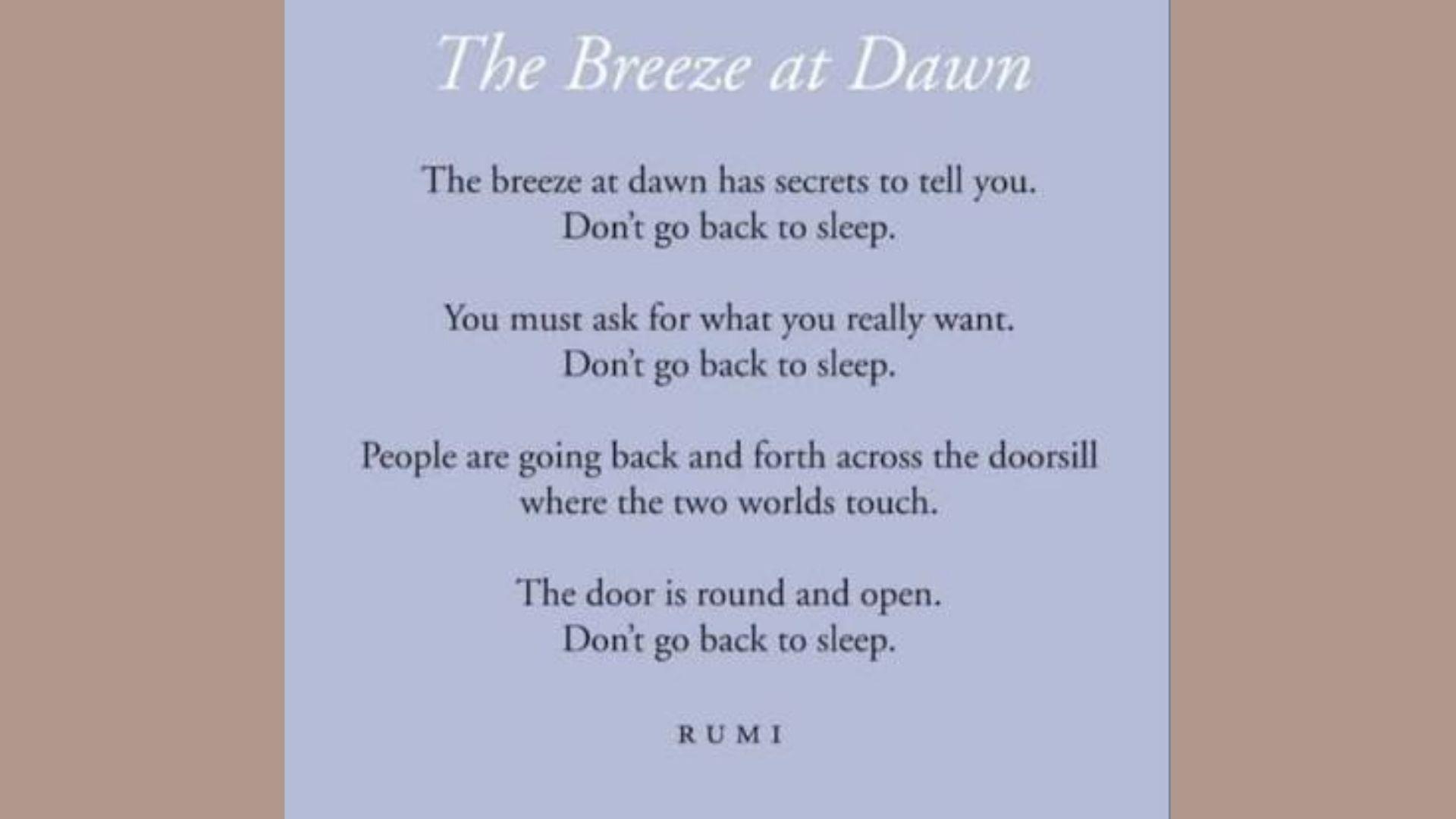 poem by Rumi.