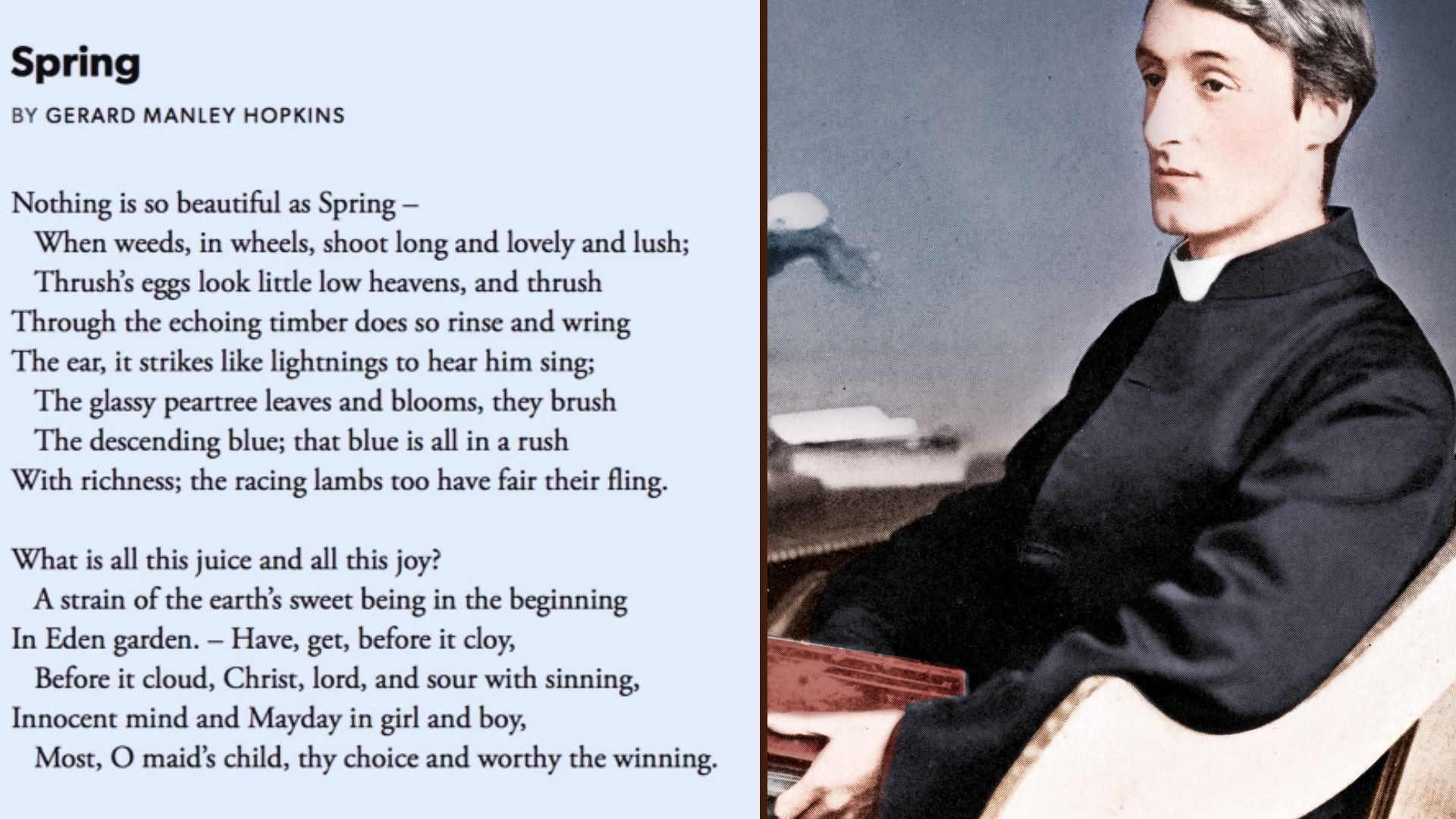 "Spring by Gerard Manley Hopkins"