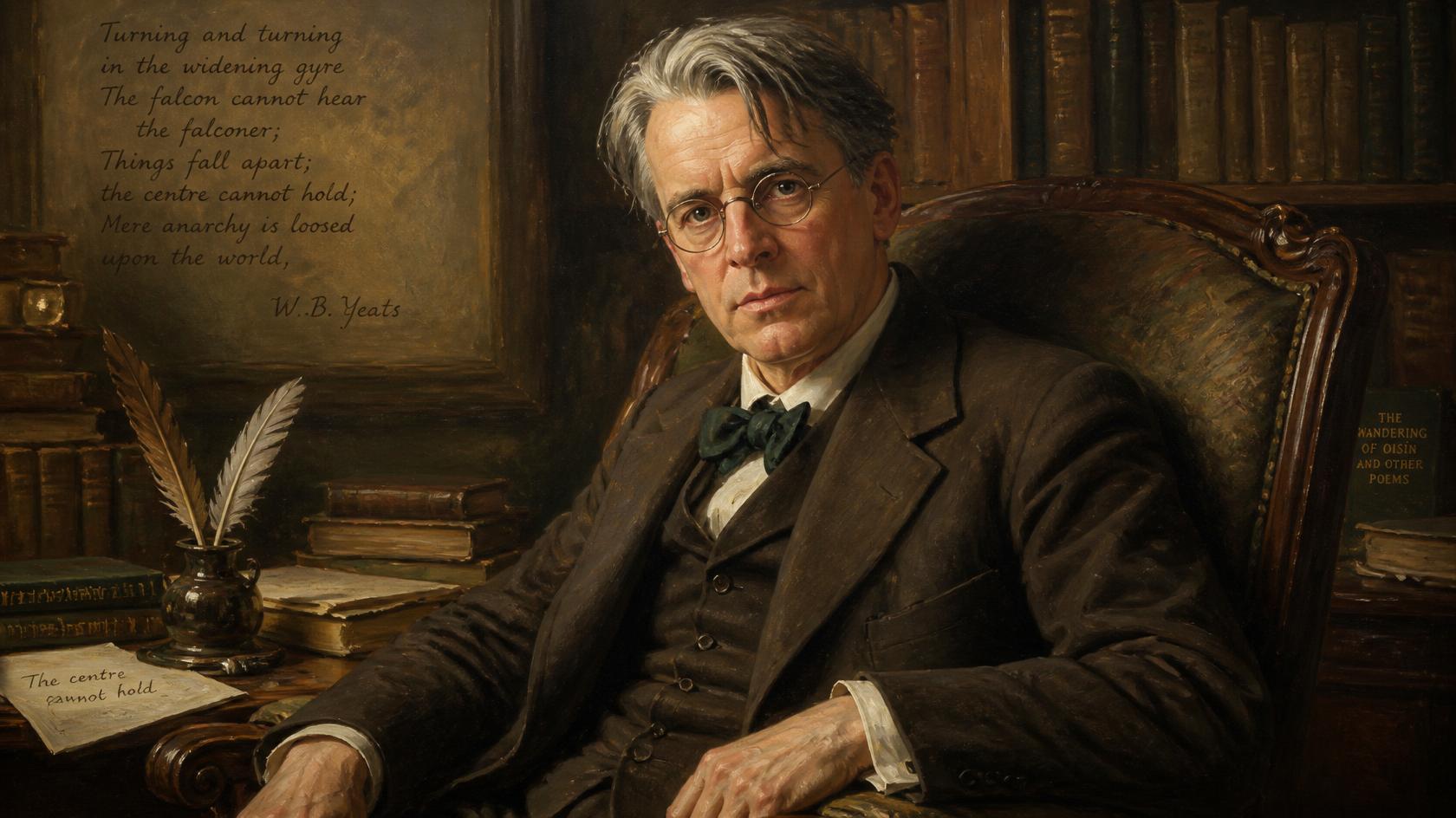 Irish poet W.B. Yeats, author of Sailing to Byzantium.