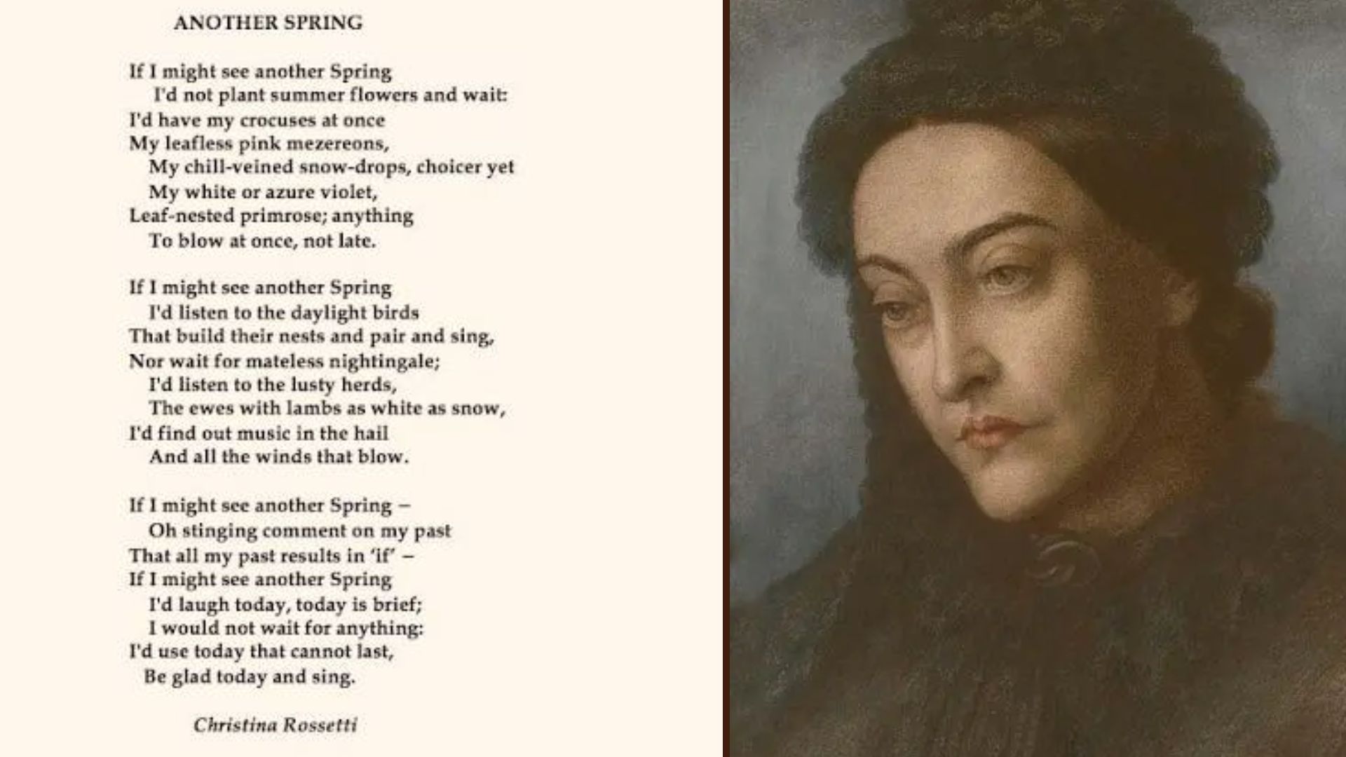 “Spring by Christina Rossetti”