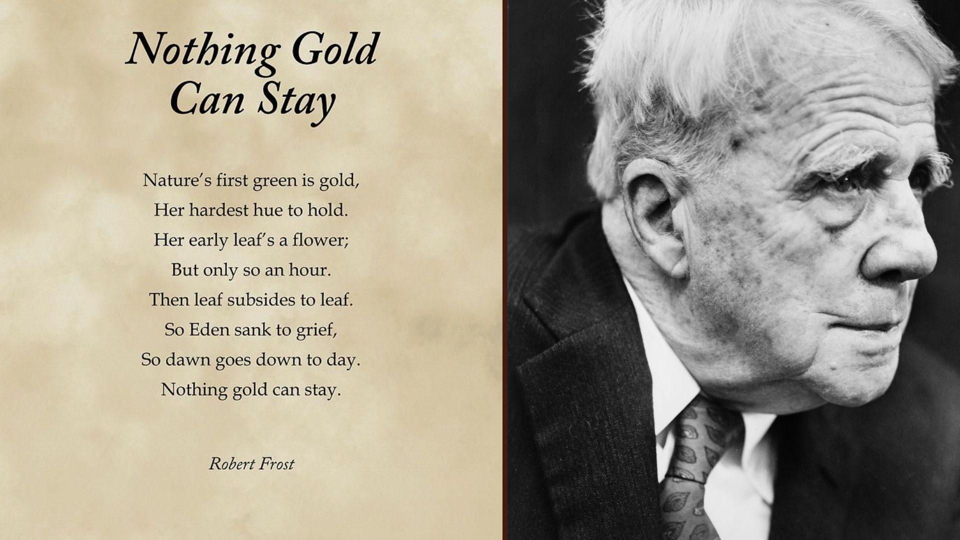 Nothing Gold Can Stay by Robert Frost