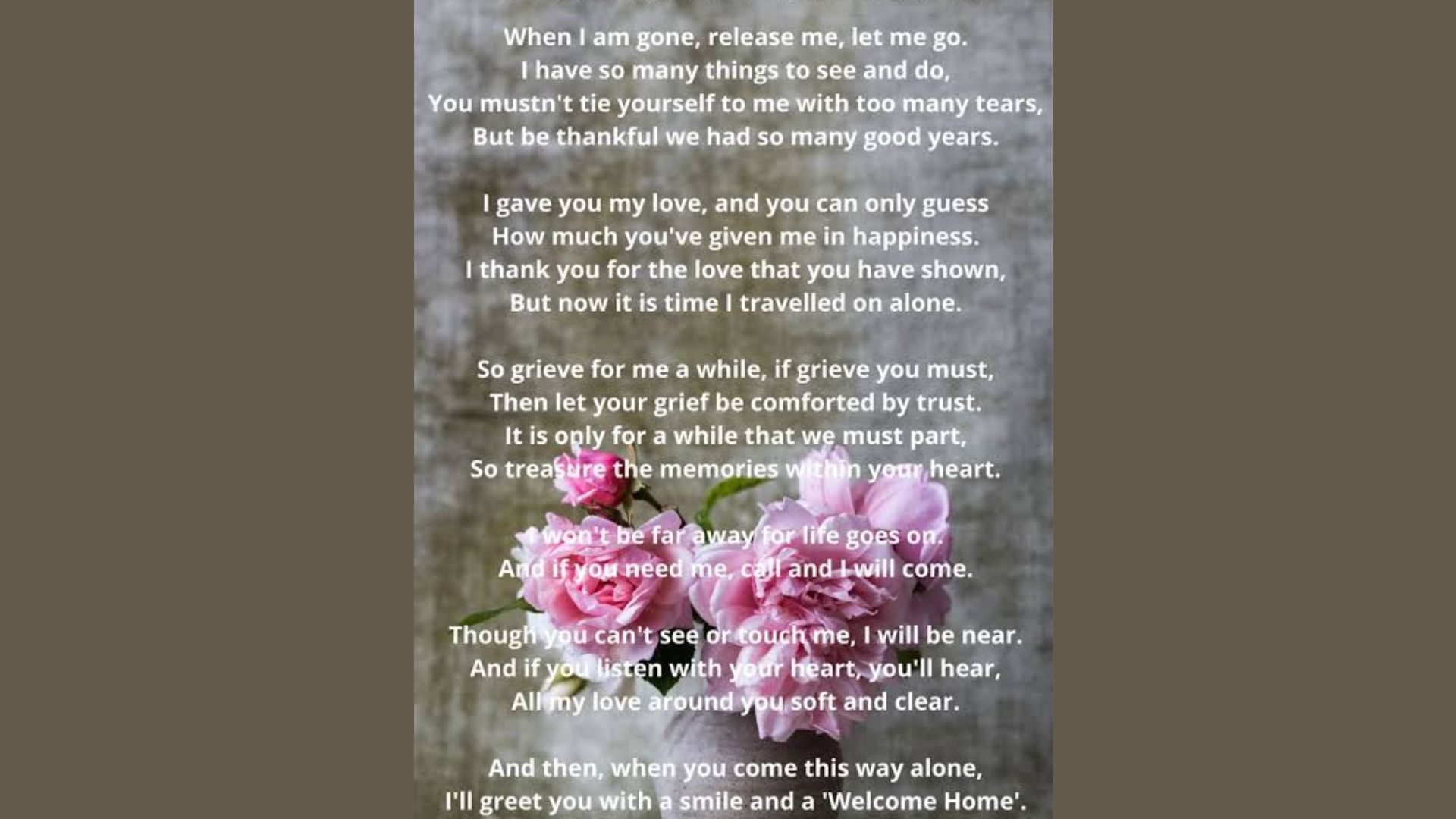 To Those Whom I Love by Anonymous is one of the best Goodbye Poems About Death