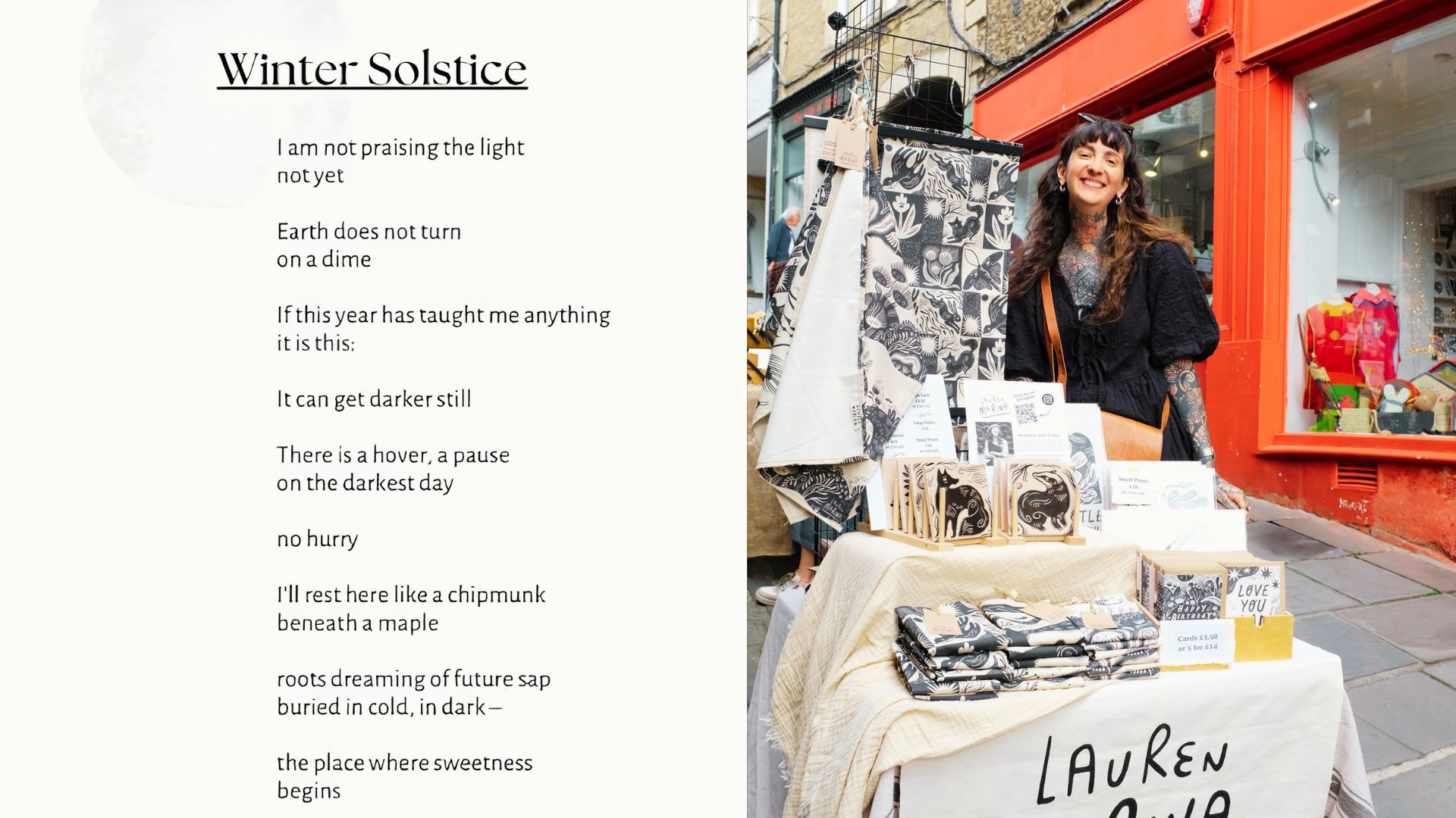 Featured poem “Winter Solstice by Lauren Marina ”
