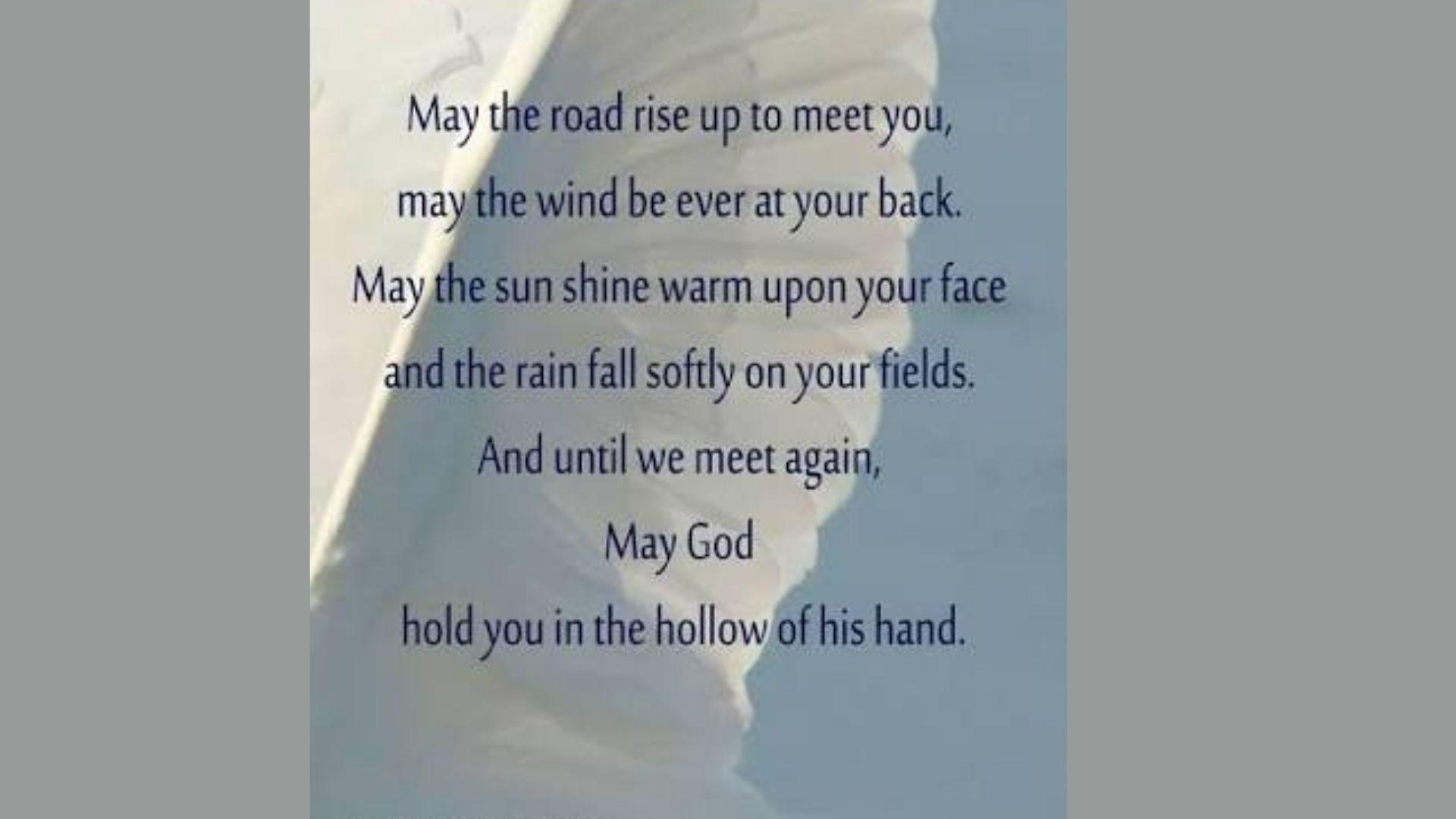 Irish Funeral Prayer is one of the best Best Sympathy Poems for Every Loss