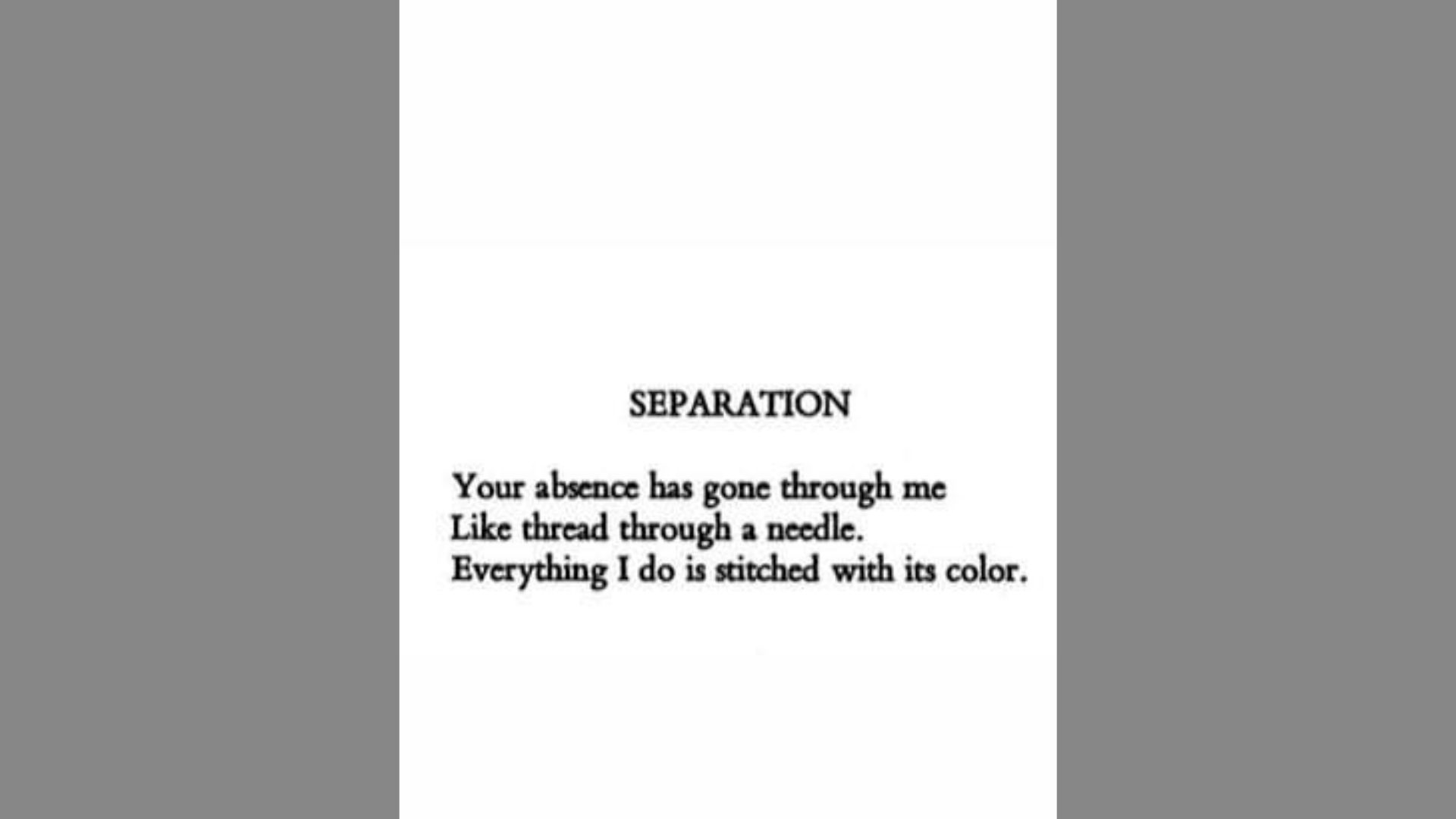 Separation by W. S. Merwin is one of the best Goodbye Poems About Death