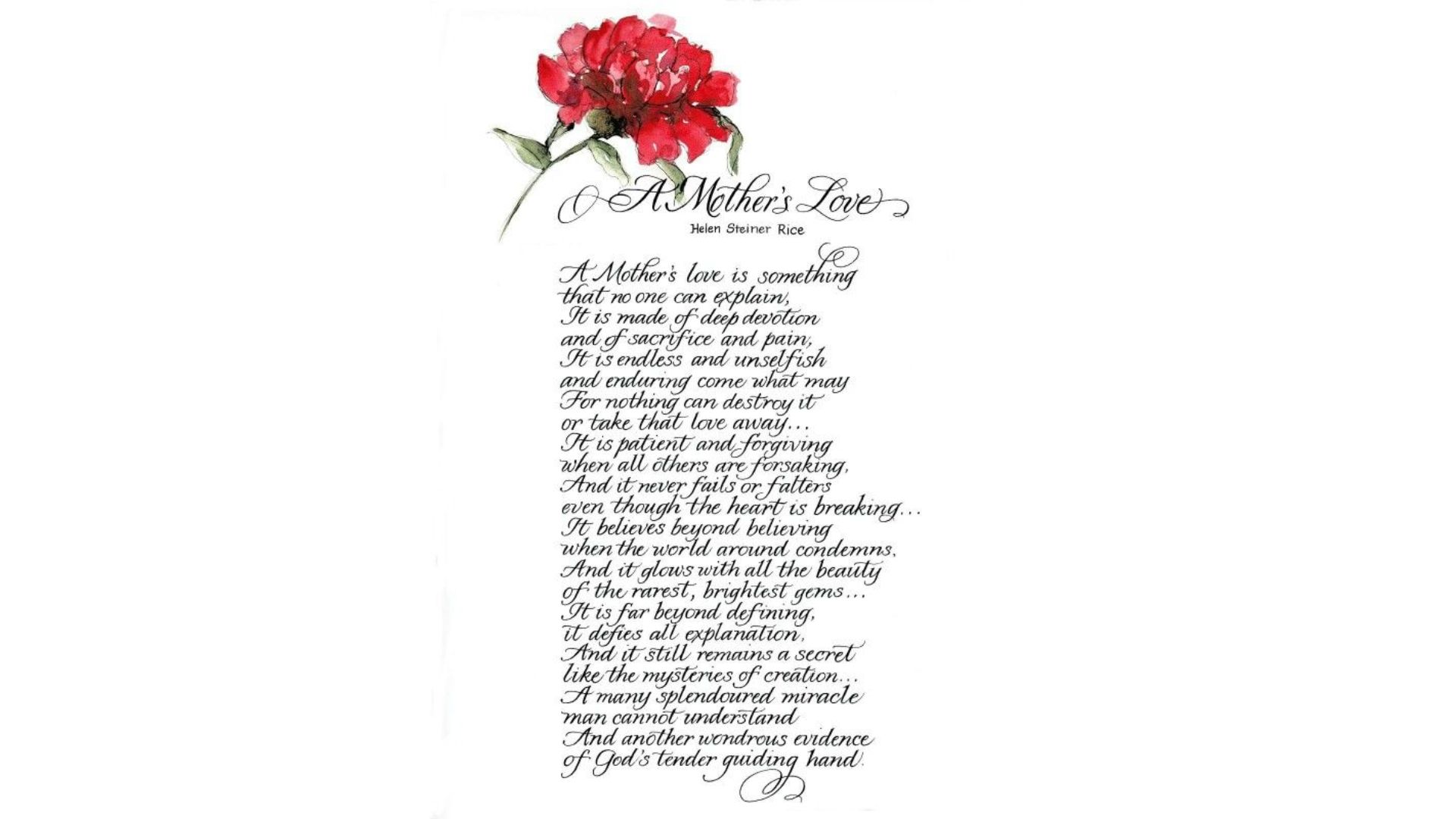 a mother’s love poem by Helen Steiner RiceFile name:a-mothers-love-poem-helen