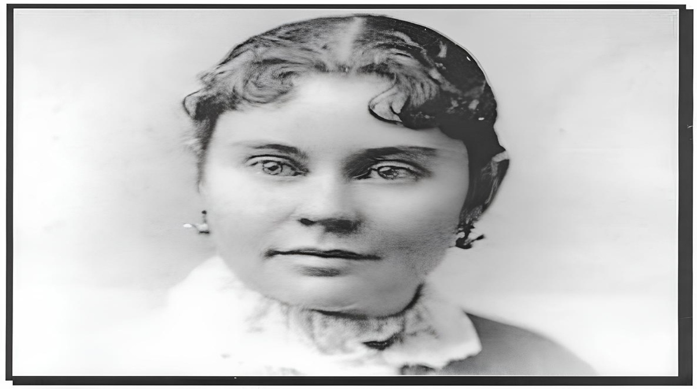 Lizzie Borden Portrait Black & White Photo taken in her young age
